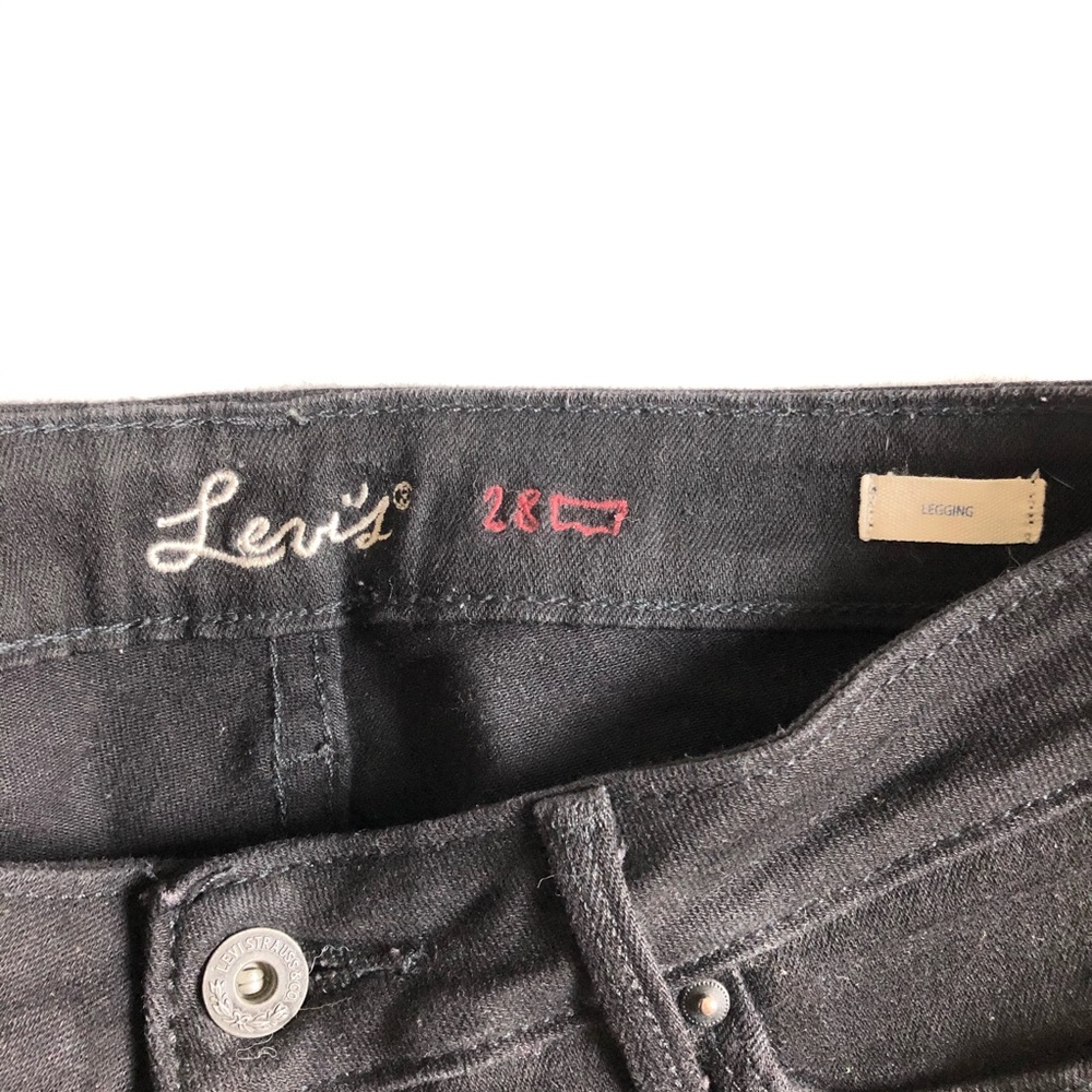 Levi’s High Rise Black Skinny Jeans “Leggings” - Picture 4 of 5